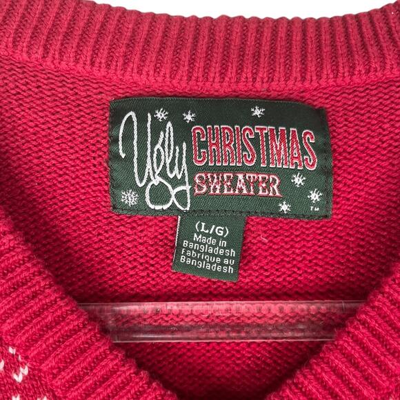 Ugly Christmas Sweater Vest Snow's Out Ho Ho Ho's Out Large L - Picture 7 of 10
